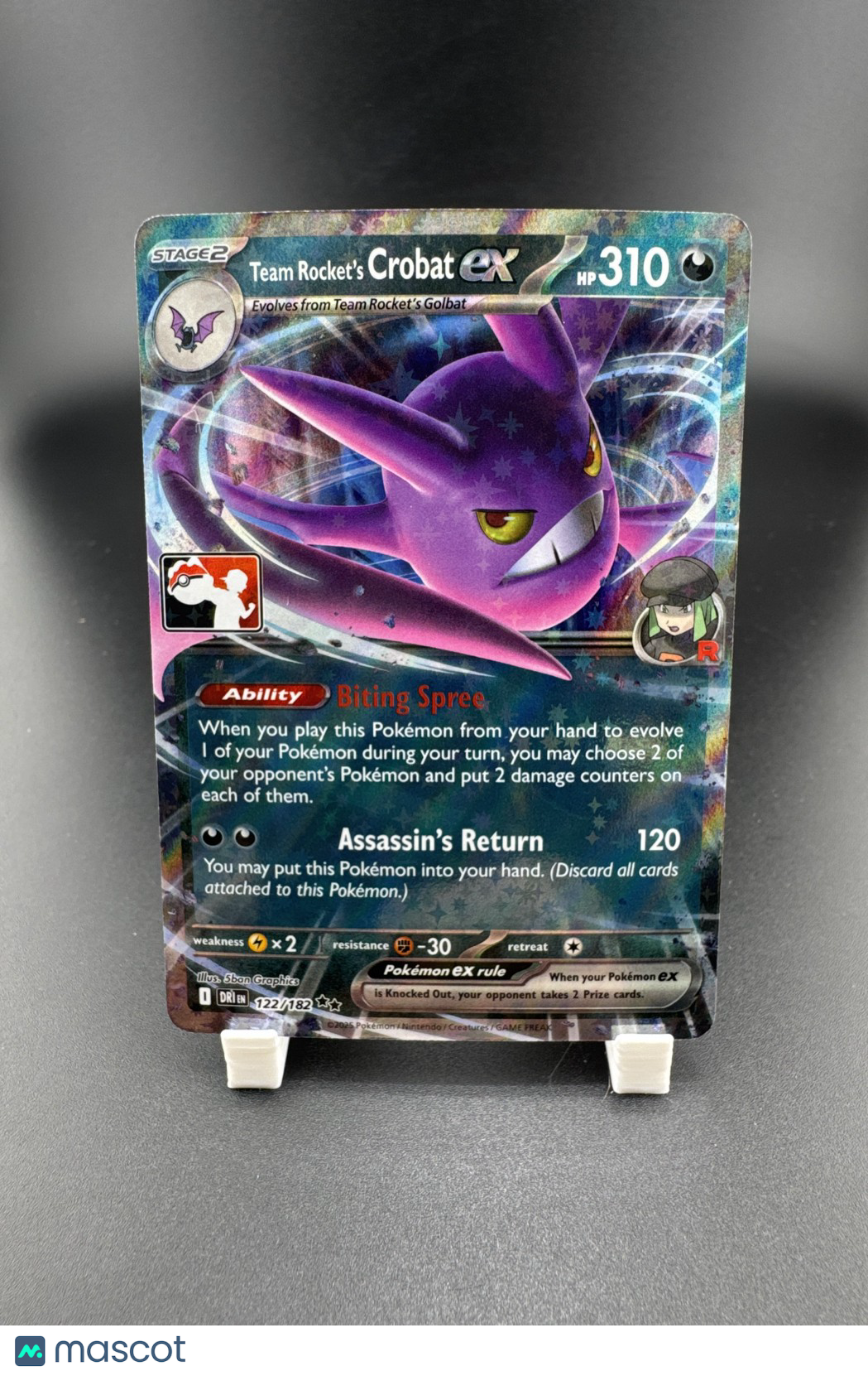 Pokemon Team Rocket's Crobat ex 122/182 Prize Pack Series Cards Holo