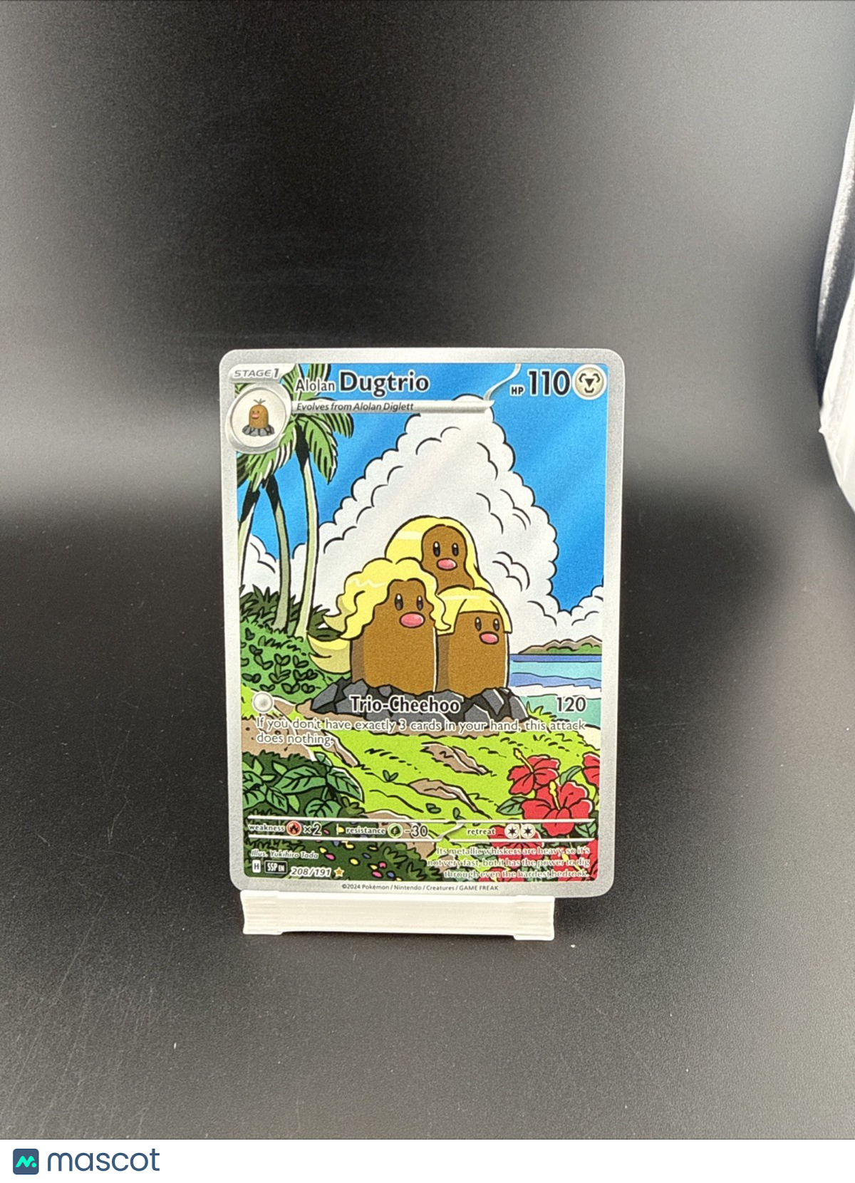 Pokémon TCG Alolan Dugtrio Surging Sparks 208/191 Special Illustration Rare Card