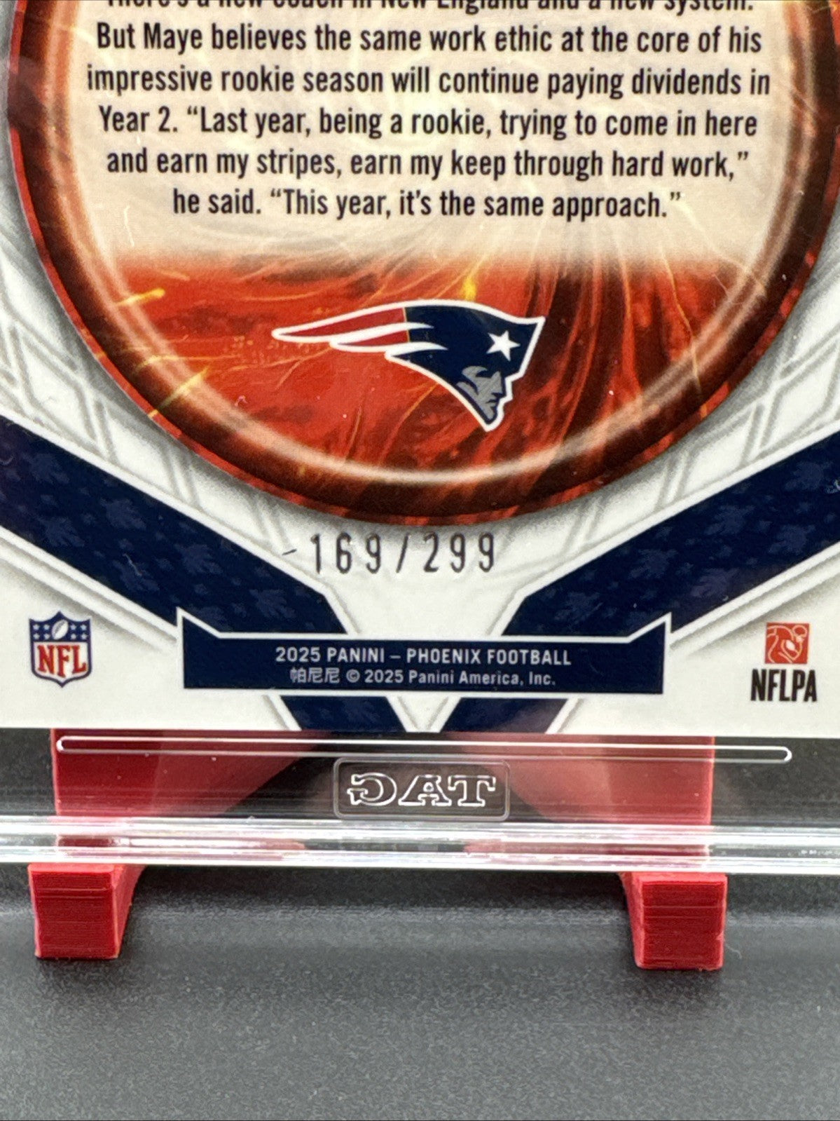 2025 Panini Phoenix - Paragon Drake Maye #7 Wave 169/299 TAG 9