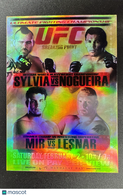 2010 Topps UFC Main Event - Fight Poster Review Brock Lesnar, Antonio Rodrigo...