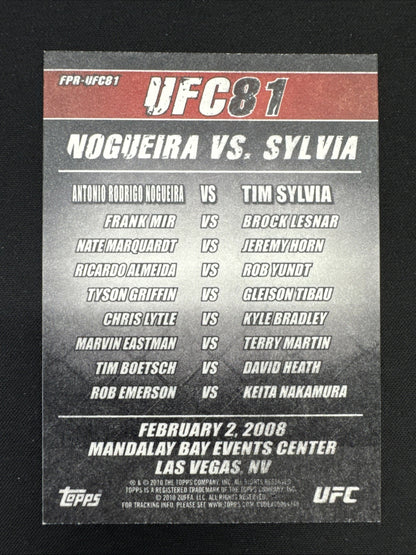 2010 Topps UFC Main Event - Fight Poster Review Brock Lesnar, Antonio Rodrigo...