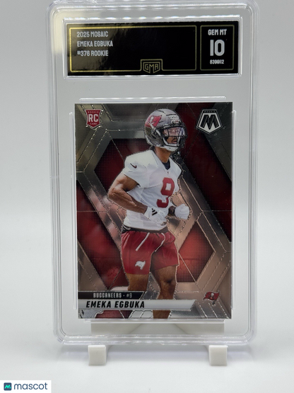 2025 Panini Mosaic Emeka Egbuka #376 RC Rookie GMA 10 Tampa Bay Buccanners