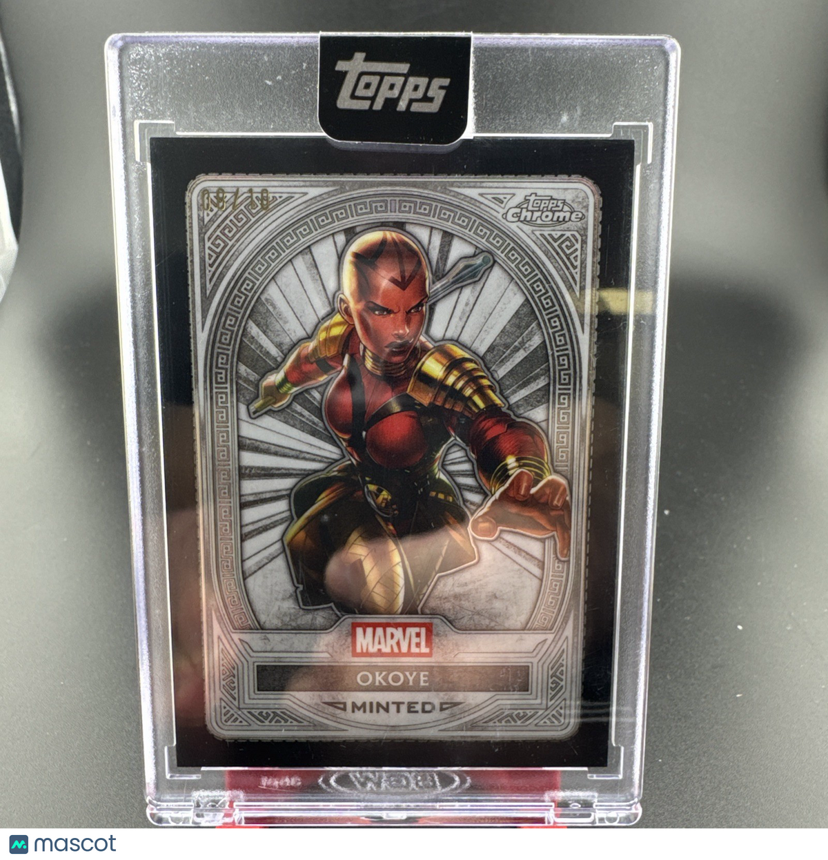2025 Topps Marvel Chrome Okoye #57 8/10 Minted