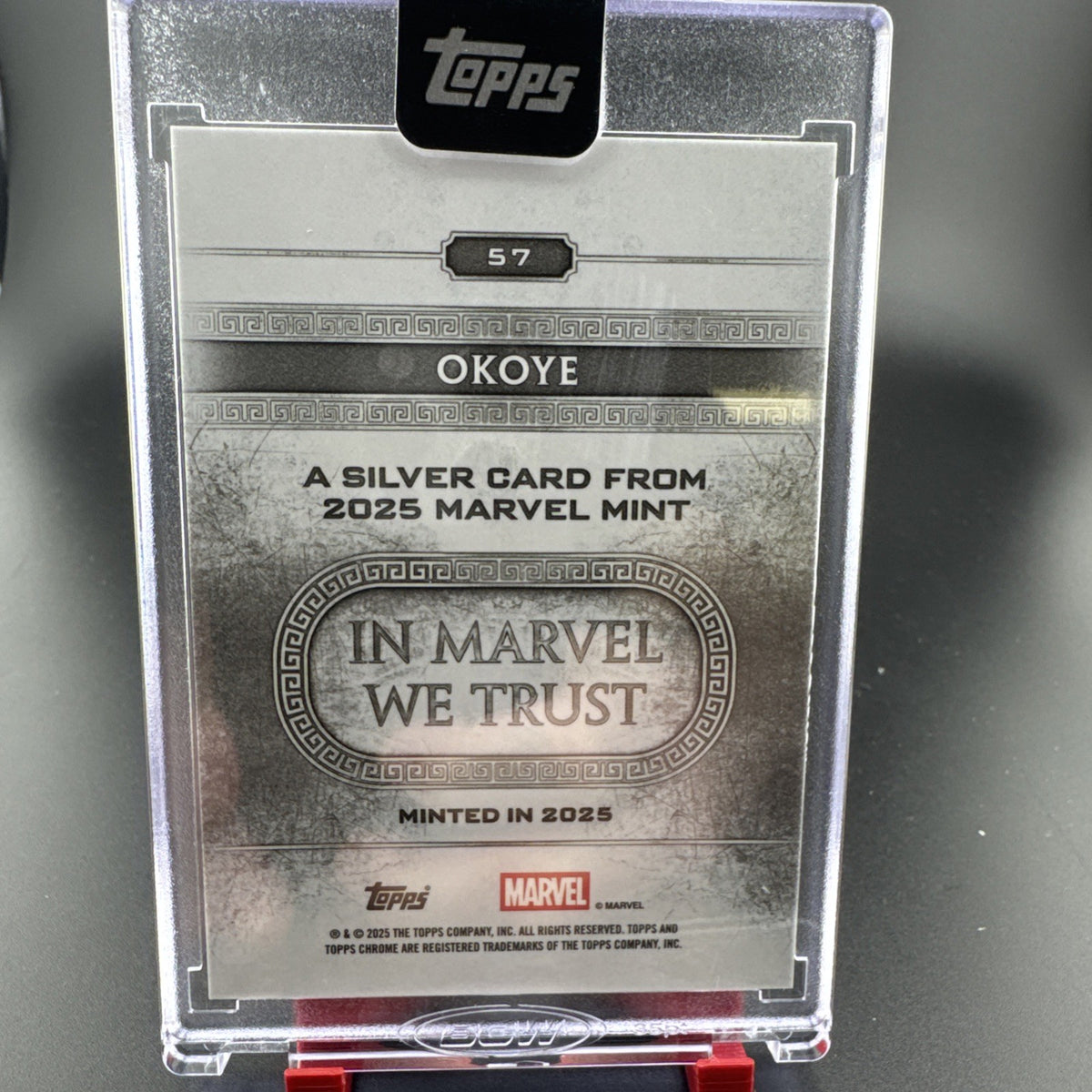 2025 Topps Marvel Chrome Okoye #57 8/10 Minted