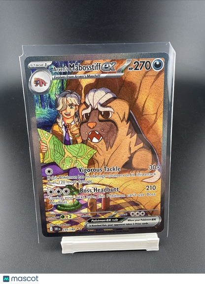 Pokemon Card Arven's Mabosstiff ex 235/182 Destined Rivals LP