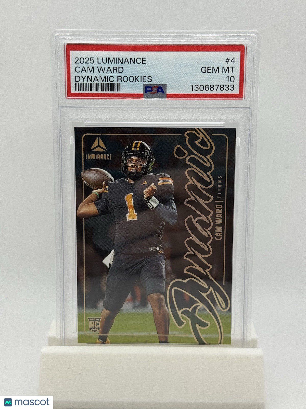 2025 Panini Luminance- #4 Cam Ward Dynamic RC- PSA 10- Tennessee Titans