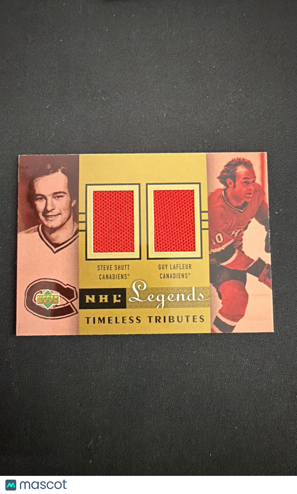 2001-02 Upper Deck Legends - Timeless Tributes Jerseys Guy Lafleur, Steve Shutt