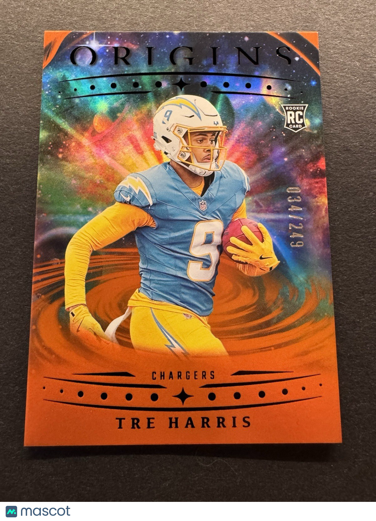 2025 Panini Origins Tre Harris RC 34/249 No.125 Chargers