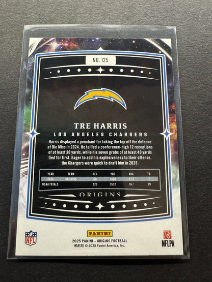 2025 Panini Origins Tre Harris RC 34/249 No.125 Chargers