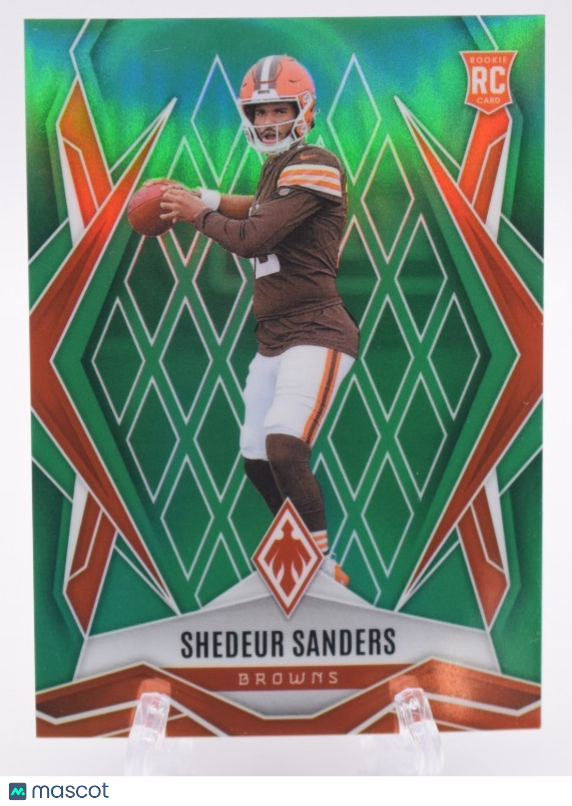 2025 Panini Phoenix Shedeur Sanders Rookie Card Green Hyper /25 Browns