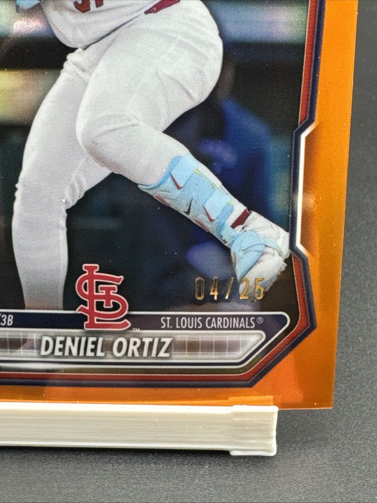 2026 Bowman Deniel Ortiz /25 True Orange Refractor 1st BCP-22 St Louis Cardinals