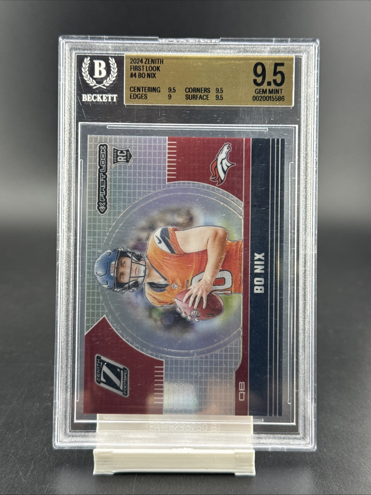 2024 Panini Zenith - First Look Bo Nix #4 (RC) Case Hit BGS 9.5