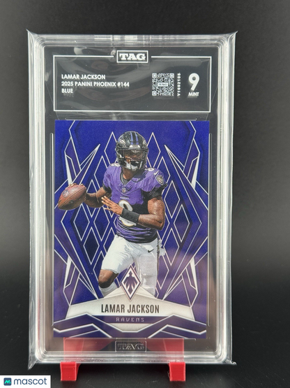 2025 Panini Phoenix - Lamar Jackson #144 Blue /50 TAG 9