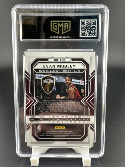 2021-22 Panini Obsidian Evan Mobley #153 Electric Etch Asia Rookie GMA 10