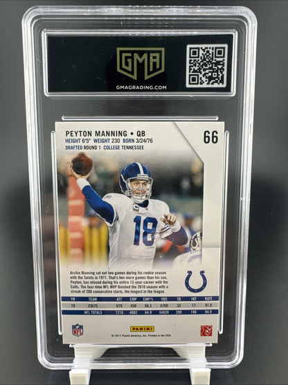 2011 Panini Rookies & Stars Peyton Manning #66 GMA GM 10