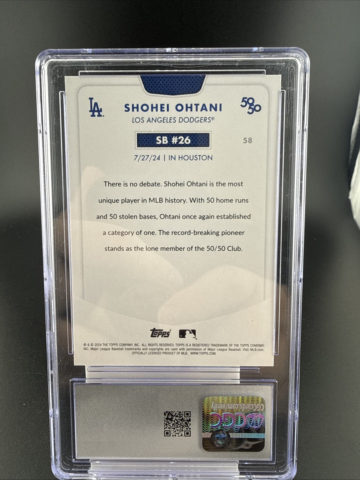 2024 Topps 50/50: Shohei Ohtani - Shohei Ohtani #58