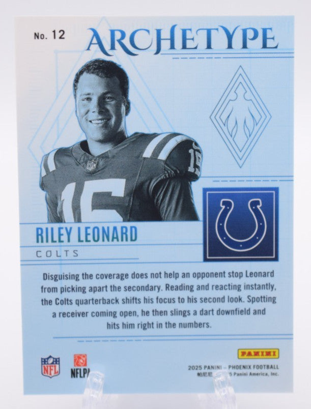 2025 Panini Phoenix Riley Leonard RC ARCHETYPE #12 SSP Case Hit NFL COLTS
