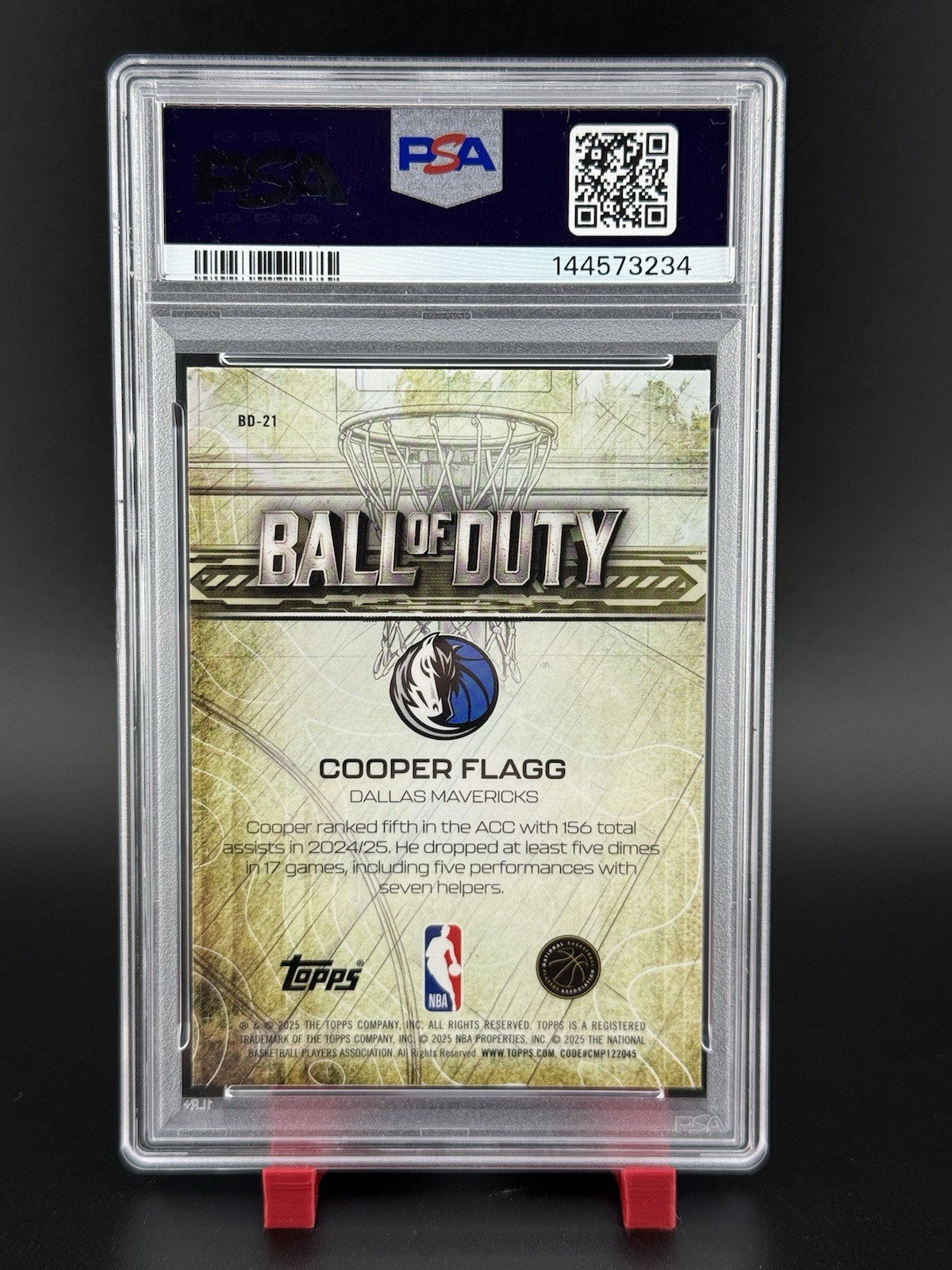 2025-26 Topps Chrome - Ball of Duty Cooper Flagg #BD-21 (RC) PSA 10 Gem Mint