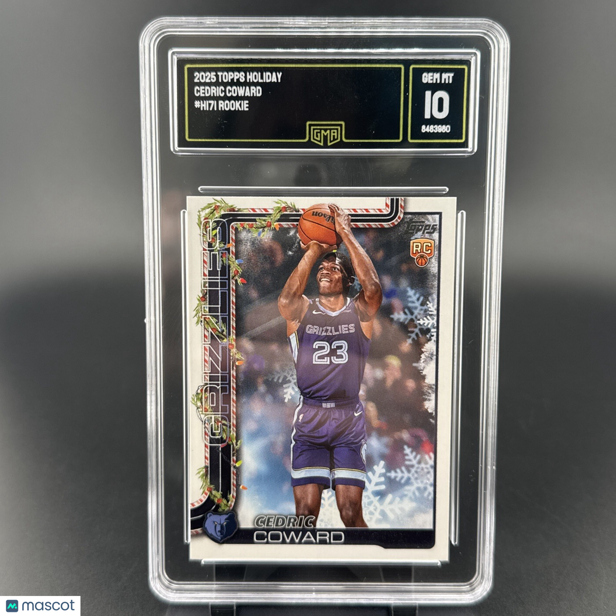 2025 Topps Holiday Base Rookie Cedric Coward #HI71 GMA 10