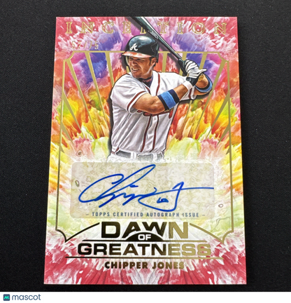 2025 Topps Inception Chipper Jones Auto Dawn of Greatness #52/75 SSP Braves HOF