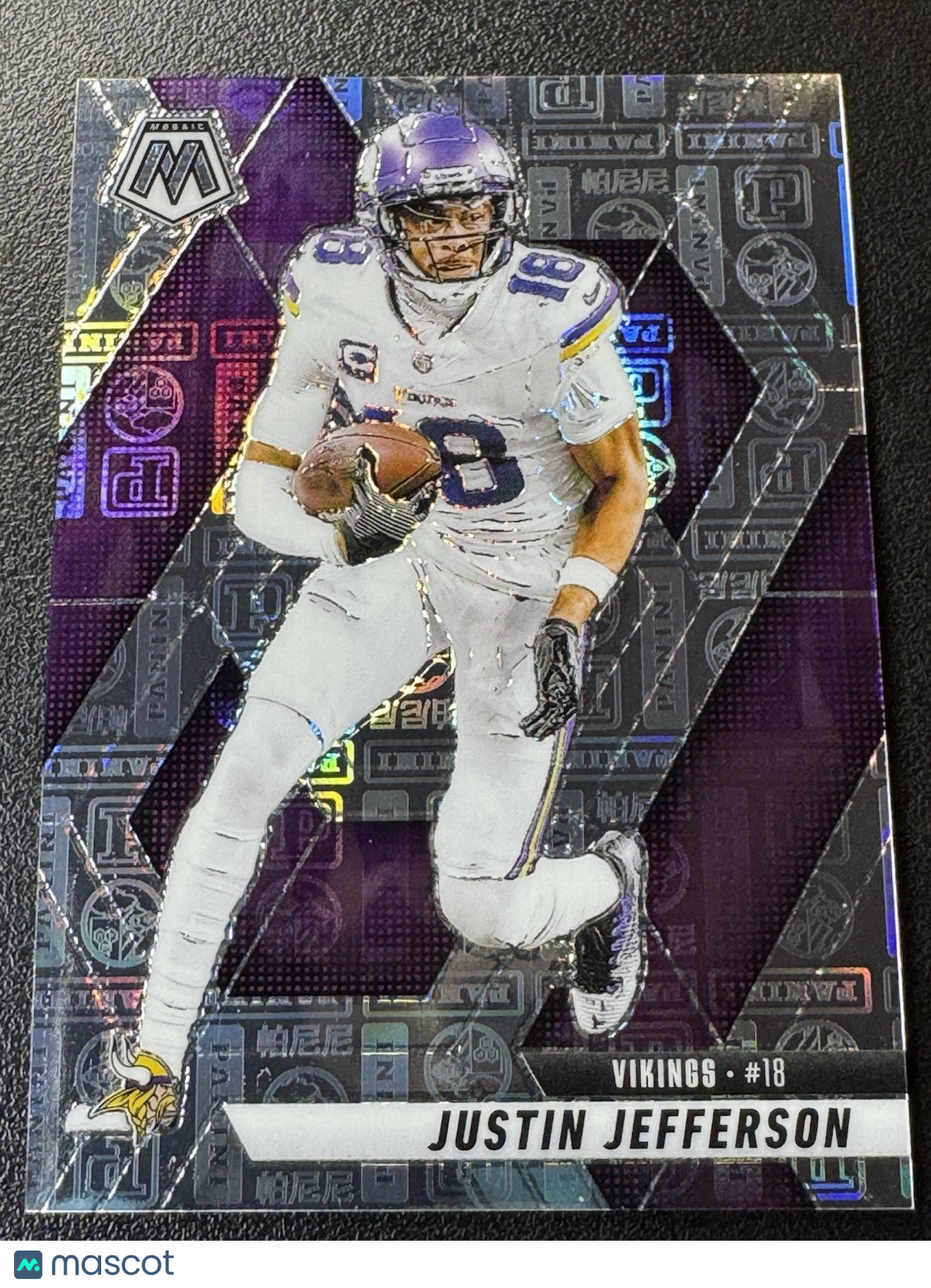 2025 Mosaic Football JUSTIN JEFFERSON Silver Knight Prizm /149