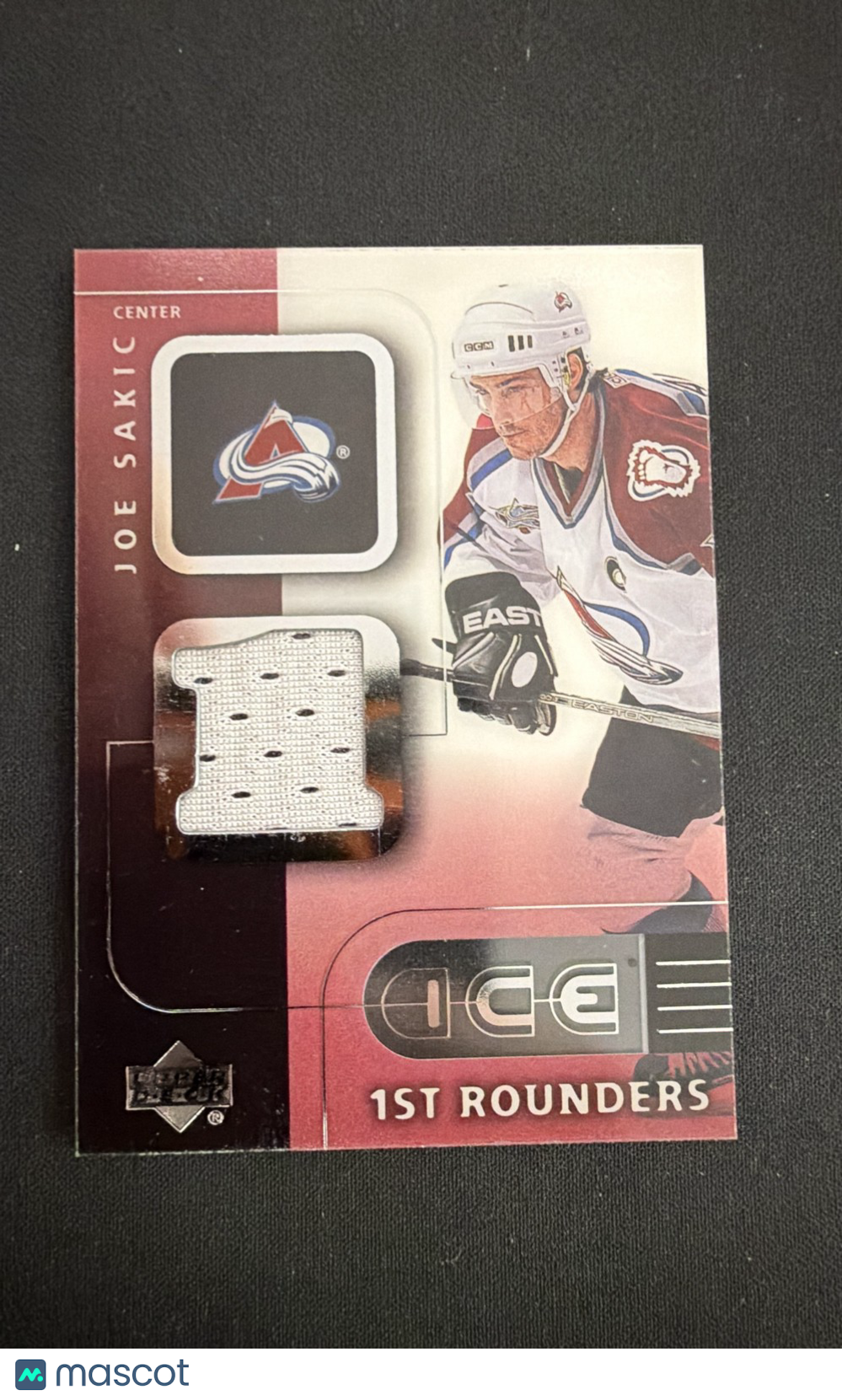 2001-02 Upper Deck Ice - 1st Rounders Joe Sakic #F-JS (MEM)