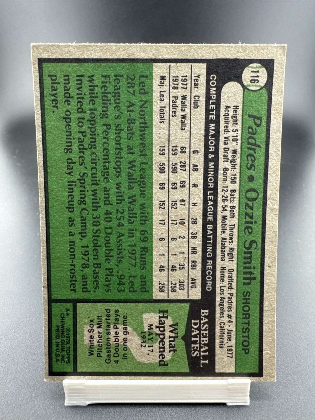 1979 Topps - Ozzie Smith #116 (RC)