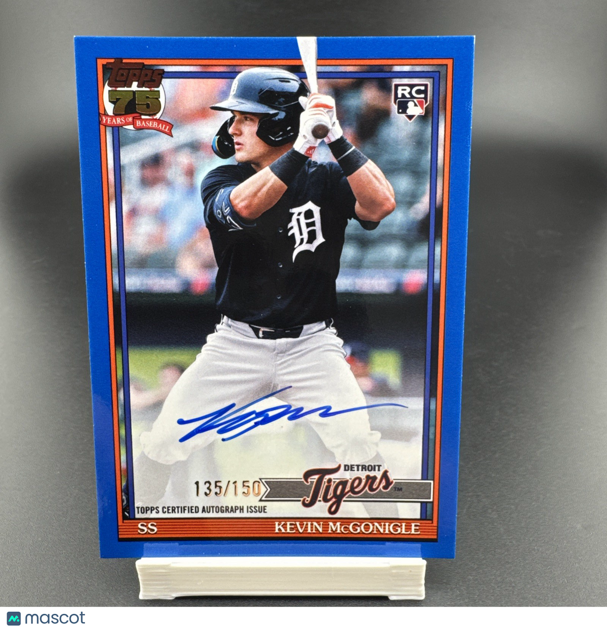 2026 Topps Series 2 Kevin McGonigle Tigers 1991 75th Anniversary AUTO /150 RC