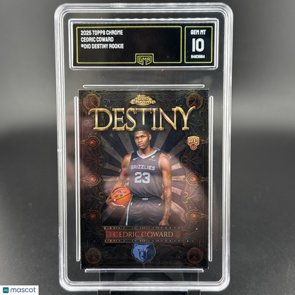 2025 Topps Chrome Cedric Coward #DIO Destiny Rookie GMA 10