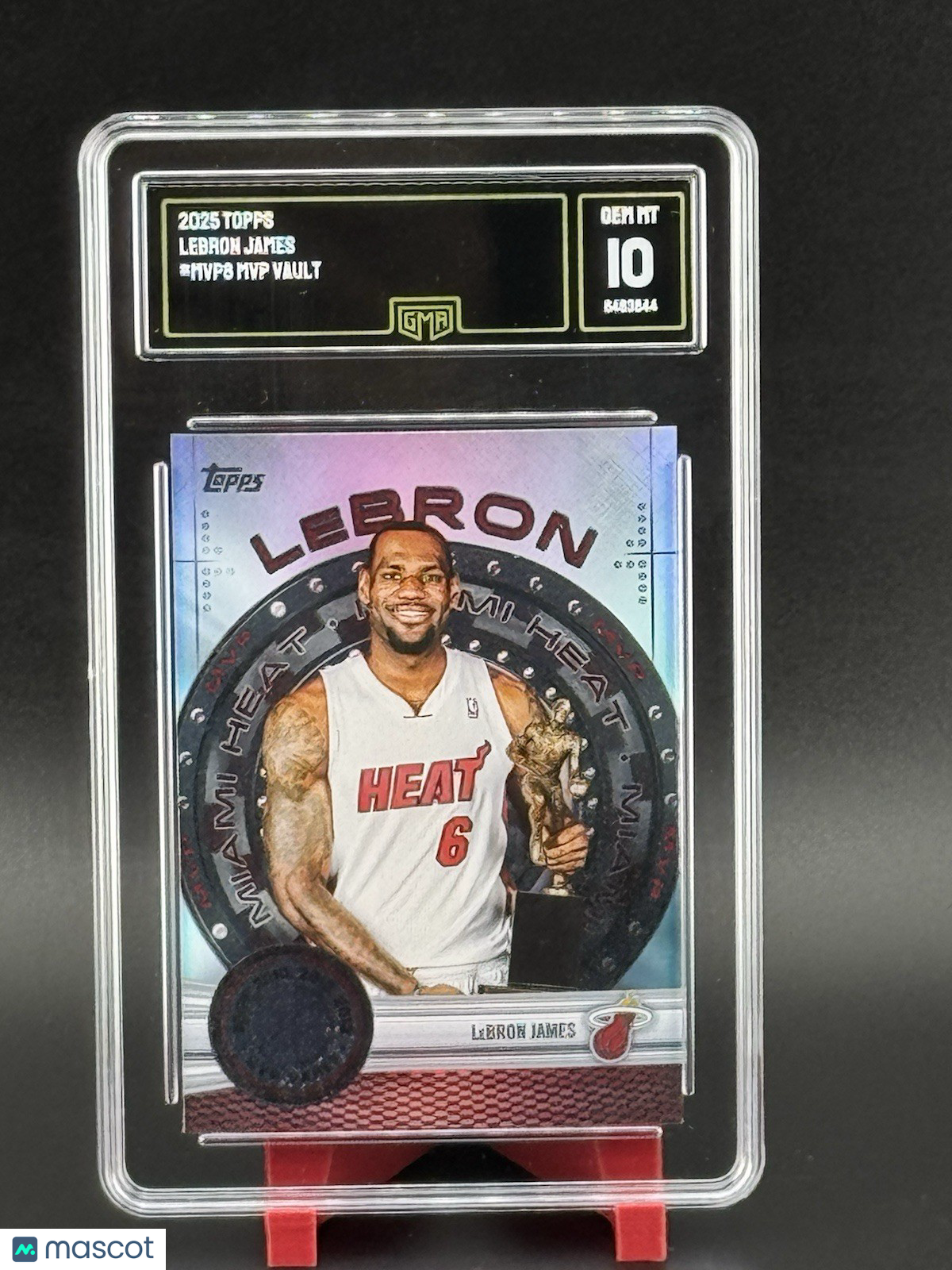 LeBron James 2025 Topps MVP Vault #MVP-8 Refractor Miami Heat GMA 10