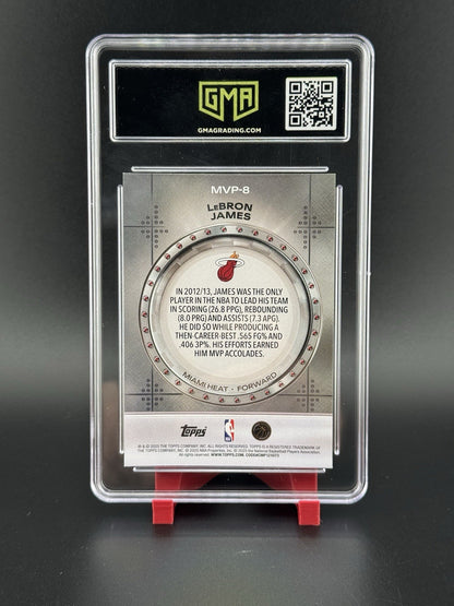 LeBron James 2025 Topps MVP Vault #MVP-8 Refractor Miami Heat GMA 10