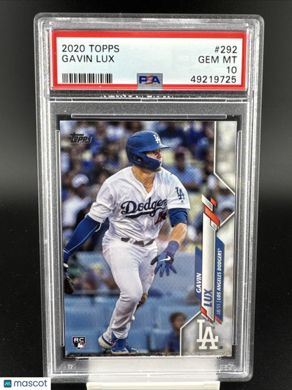 2020 Topps - Gavin Lux #292 Batting (RC) PSA 10
