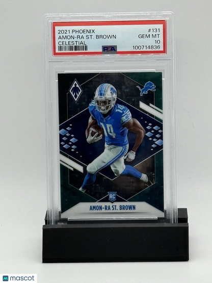 2021 Panini Phoenix CELESTIAL #131 Amon-Ra St. Brown RC SSP DETROIT LIONS PSA 10