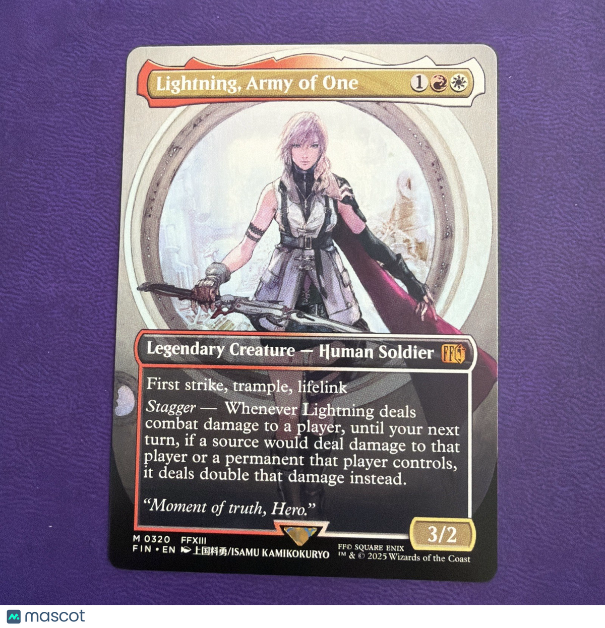 Lightning, Army of One (0320) (Borderless) Final Fantasy Regular