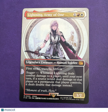 Lightning, Army of One (0320) (Borderless) Final Fantasy Regular