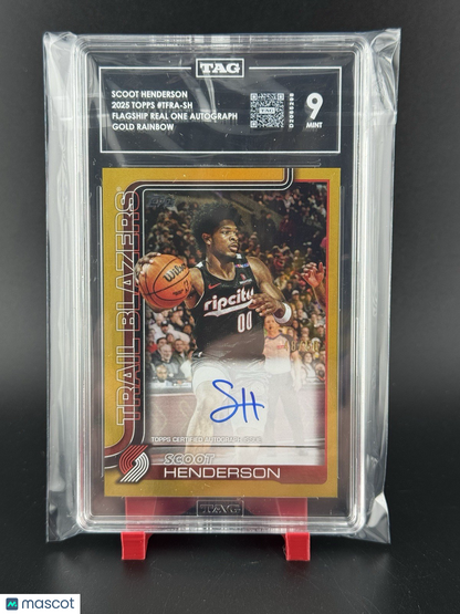2025-26 Topps Flagship Scoot Henderson #TFRA-SH Real One Auto Gold Rainbow 48/50