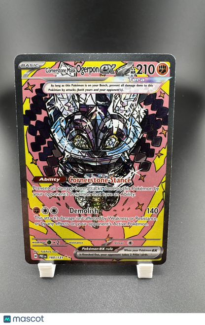 Pokemon Cornerstone Mask Ogerpon ex 160/131 Sv: Prismatic Evolutions Holo