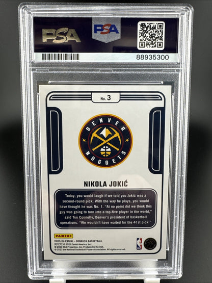 2023-24 Donruss Complete Players #3 Nikola Jokic - Denver Nuggets PSA 9