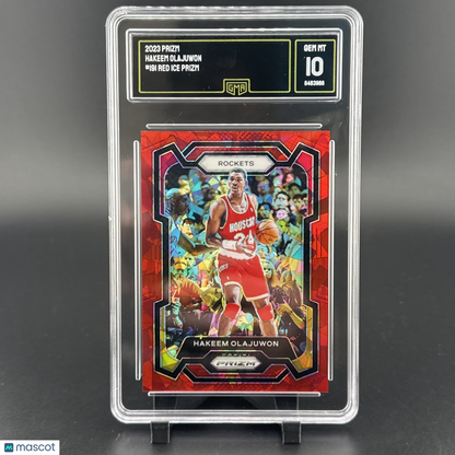 2023-24 Prizm Hakeem Olajuwon #191 Red Ice Prizm GMA 10