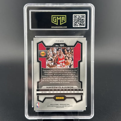 2023-24 Prizm Hakeem Olajuwon #191 Red Ice Prizm GMA 10