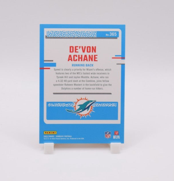 2023 Donruss De'Von Achane Orange Holo Stat line Rated Rookie 26/28 #365 Miami