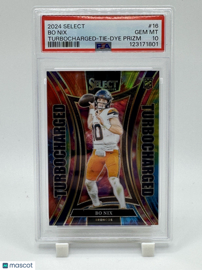 2024 PANINI SELECT TURBOCHARGED TIE-DYE PRIZM #16 BO NIX 1/25 PSA 10 RC POP 3