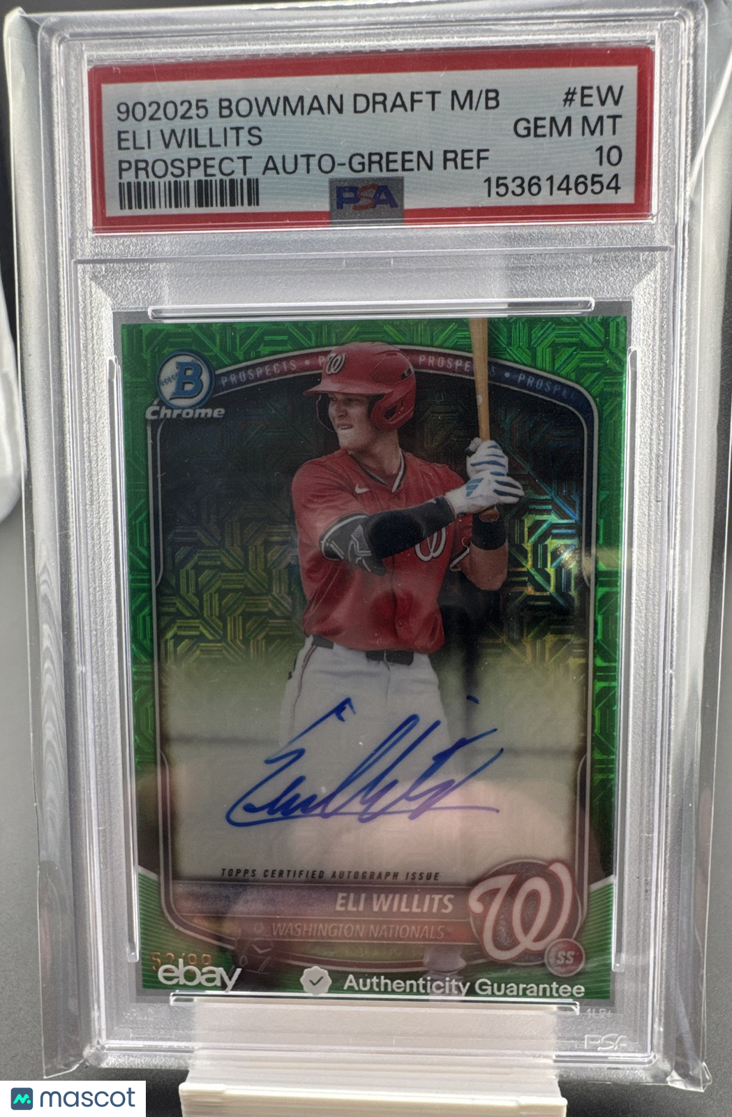 2025 Bowman Draft - Mega Box Chrome Prospect Autographs Eli Willits #BMA-EW