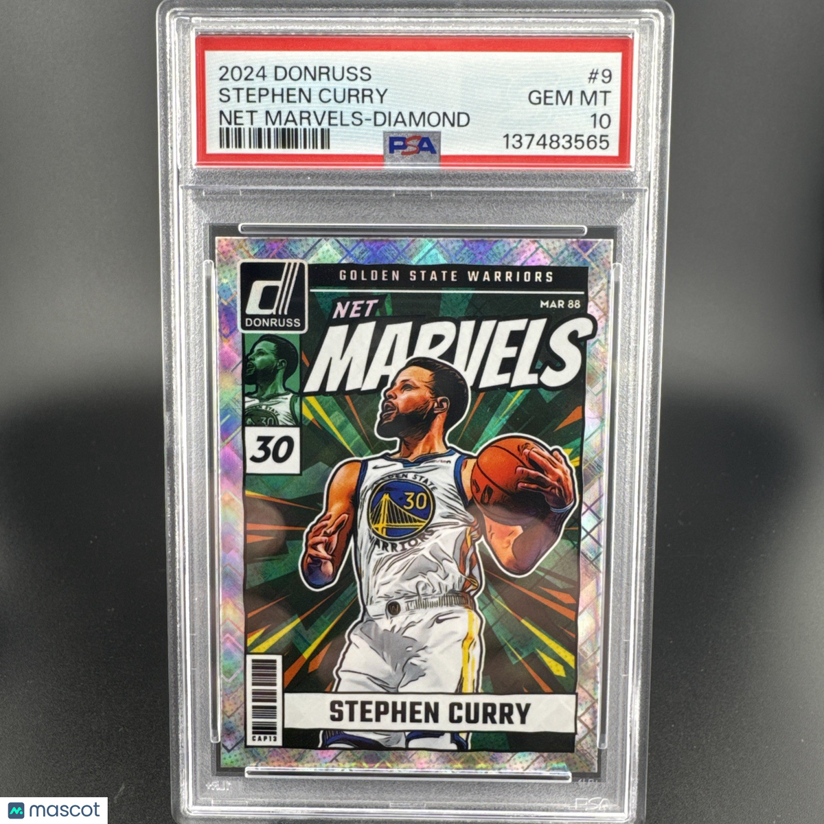 2024 Donruss Stephen Curry Net Marvels Diamond PSA Gem 10
