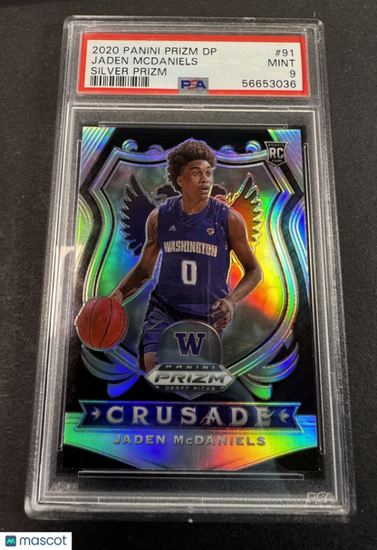 2020 Panini Prizm Crusade Jaden McDaniels Silver Prizm PSA 9