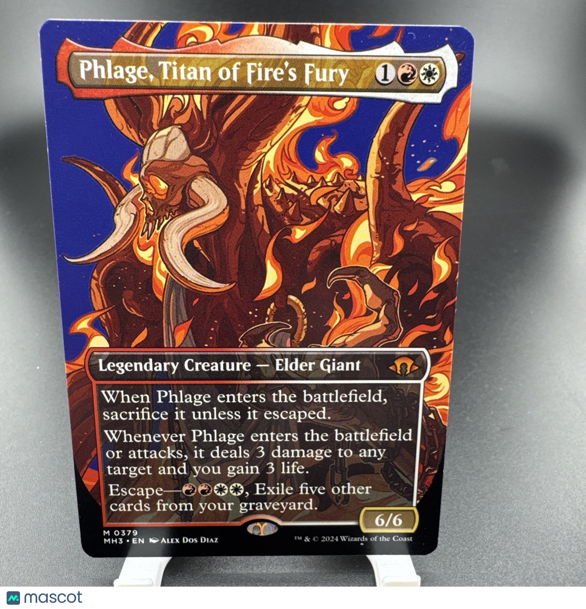 Phlage, Titan of Fire's Fury Borderless Foil Legendary Red White MH3 Mythic 379…