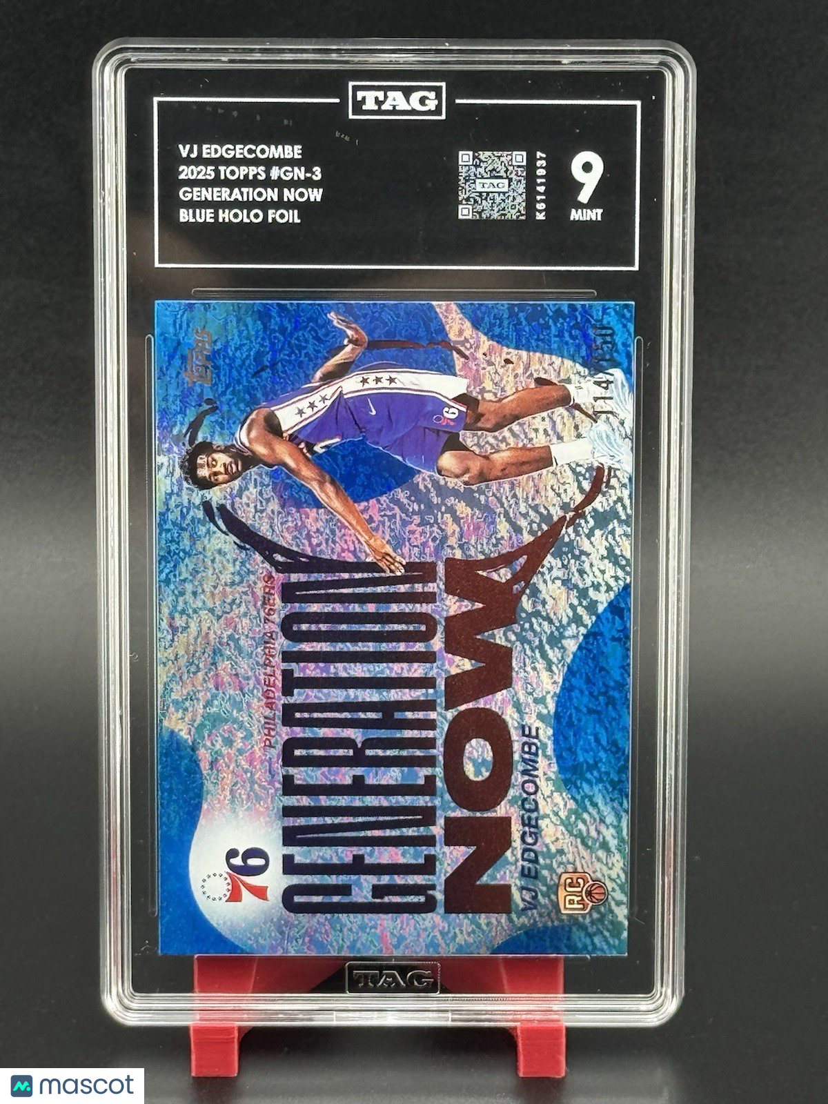 VJ EDGECOMBE 2025 TOPPS ROOKIE GENERATION NOW /150 TAG 9