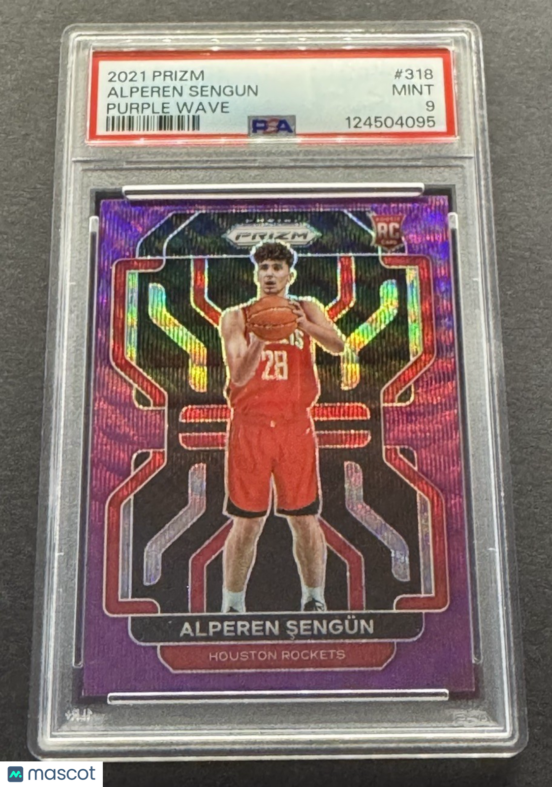 2021-22 Panini Prizm Alperen Sengun #318 Purple Wave Prizm (RC) PSA 9 !