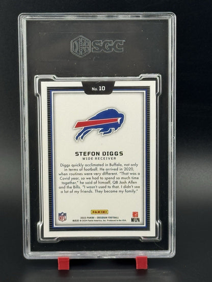 2023 Panini Stefon Diggs Black Obsidian Color Blast No. 10 Case Hit  SCC 10