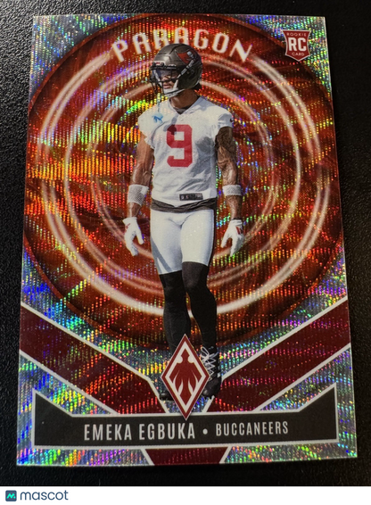 2025 Panini Phoenix Emeka Egbuka Silver Wave Paragon /299 RC Buccaneers